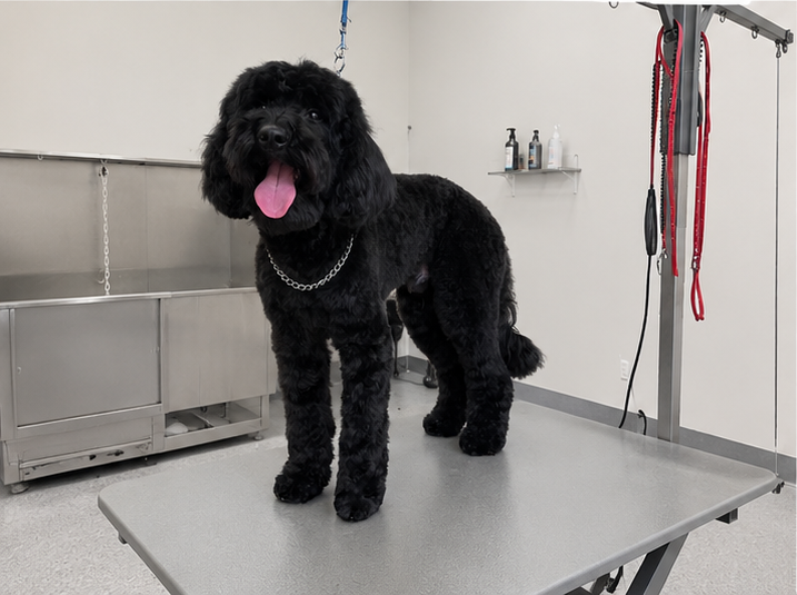 Hond in de trimsalon 1