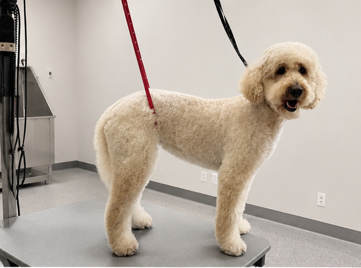 Hond in de trimsalon 3